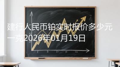 建行人民币铂实时报价多少元一克2026年01月19日