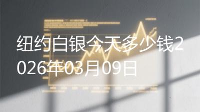 纽约白银今天多少钱2026年03月09日