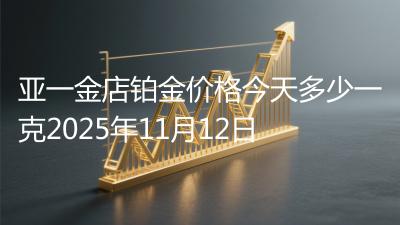 亚一金店铂金价格今天多少一克2025年11月12日