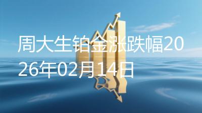 周大生铂金涨跌幅2026年02月14日