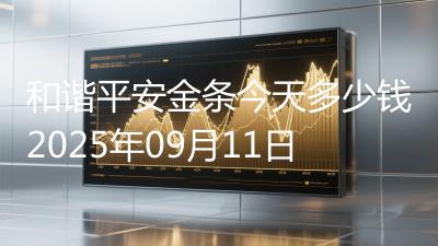 和谐平安金条今天多少钱2025年09月11日