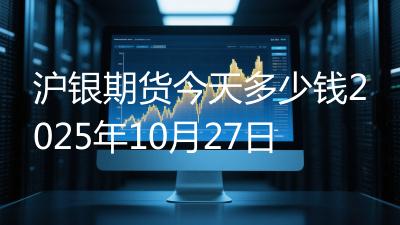 沪银期货今天多少钱2025年10月27日