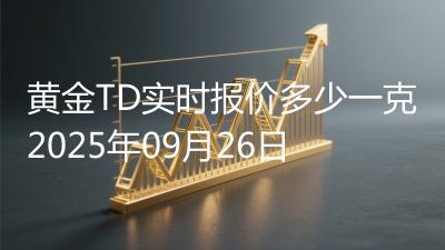 黄金TD实时报价多少一克2025年09月26日