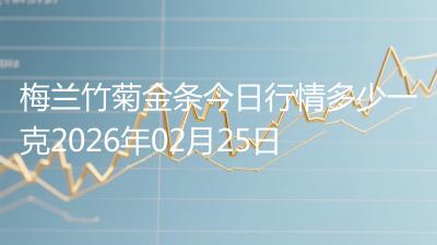 梅兰竹菊金条今日行情多少一克2026年02月25日