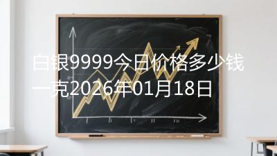 白银9999今日价格多少钱一克2026年01月18日