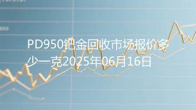 PD950钯金回收市场报价多少一克2025年06月16日