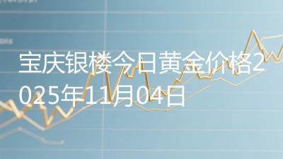 宝庆银楼今日黄金价格2025年11月04日