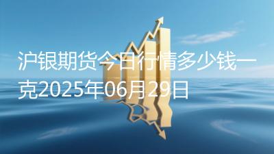 沪银期货今日行情多少钱一克2025年06月29日