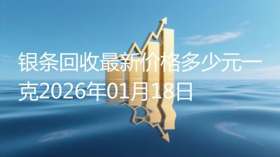 银条回收最新价格多少元一克2026年01月18日