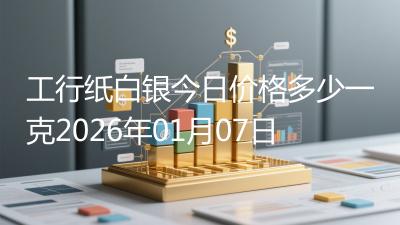 工行纸白银今日价格多少一克2026年01月07日