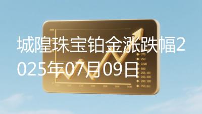 城隍珠宝铂金涨跌幅2025年07月09日