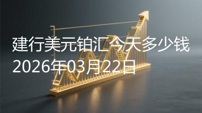 建行美元铂汇今天多少钱2026年03月22日
