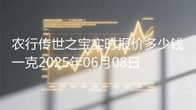 农行传世之宝实时报价多少钱一克2025年06月08日
