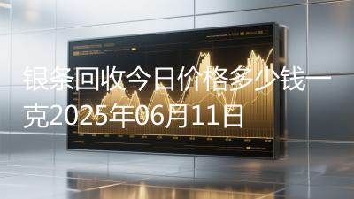 银条回收今日价格多少钱一克2025年06月11日