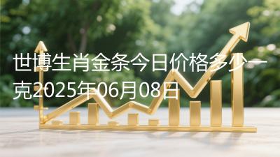 世博生肖金条今日价格多少一克2025年06月08日