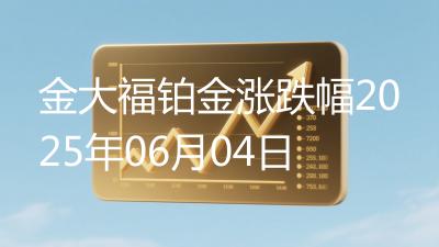 金大福铂金涨跌幅2025年06月04日