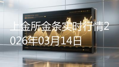 上金所金条实时行情2026年03月14日