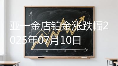 亚一金店铂金涨跌幅2025年07月10日