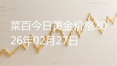 菜百今日黄金价格2026年02月27日
