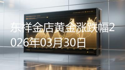 东祥金店黄金涨跌幅2026年03月30日