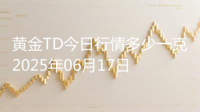 黄金TD今日行情多少一克2025年06月17日