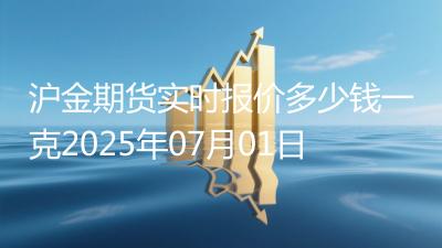 沪金期货实时报价多少钱一克2025年07月01日