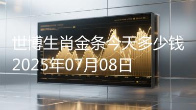 世博生肖金条今天多少钱2025年07月08日