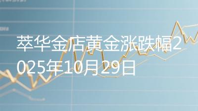 萃华金店黄金涨跌幅2025年10月29日