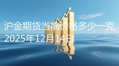 沪金期货当前价格多少一克2025年12月14日