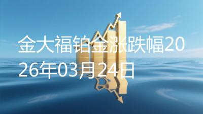 金大福铂金涨跌幅2026年03月24日
