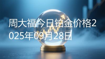 周大福今日铂金价格2025年09月28日