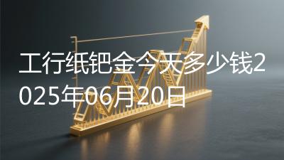 工行纸钯金今天多少钱2025年06月20日