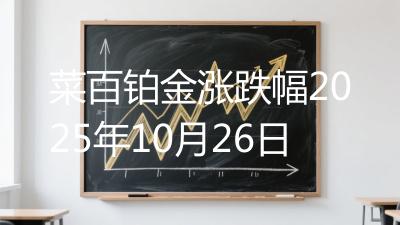 菜百铂金涨跌幅2025年10月26日