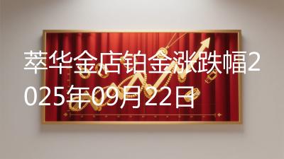 萃华金店铂金涨跌幅2025年09月22日
