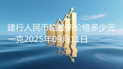 建行人民币铂最新价格多少元一克2025年09月11日