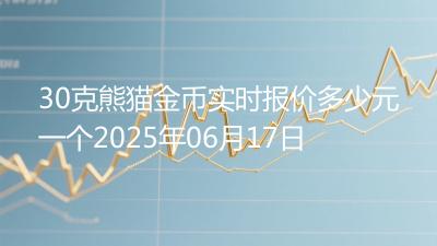 30克熊猫金币实时报价多少元一个2025年06月17日