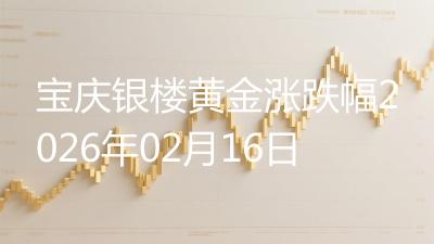 宝庆银楼黄金涨跌幅2026年02月16日