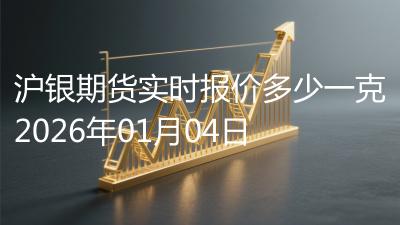 沪银期货实时报价多少一克2026年01月04日