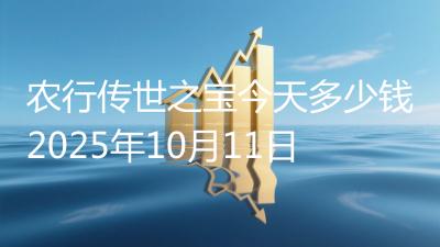 农行传世之宝今天多少钱2025年10月11日