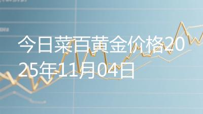 今日菜百黄金价格2025年11月04日
