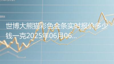 世博大熊猫彩色金条实时报价多少钱一克2025年06月06日