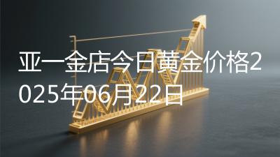 亚一金店今日黄金价格2025年06月22日