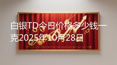 白银TD今日价格多少钱一克2025年10月28日