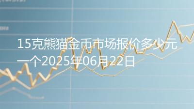 15克熊猫金币市场报价多少元一个2025年06月22日