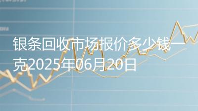 银条回收市场报价多少钱一克2025年06月20日