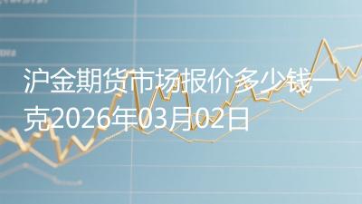 沪金期货市场报价多少钱一克2026年03月02日