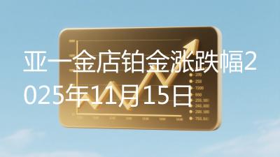 亚一金店铂金涨跌幅2025年11月15日