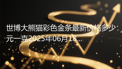 世博大熊猫彩色金条最新价格多少元一克2025年06月18日