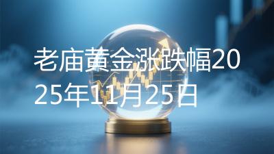 老庙黄金涨跌幅2025年11月25日