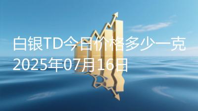 白银TD今日价格多少一克2025年07月16日